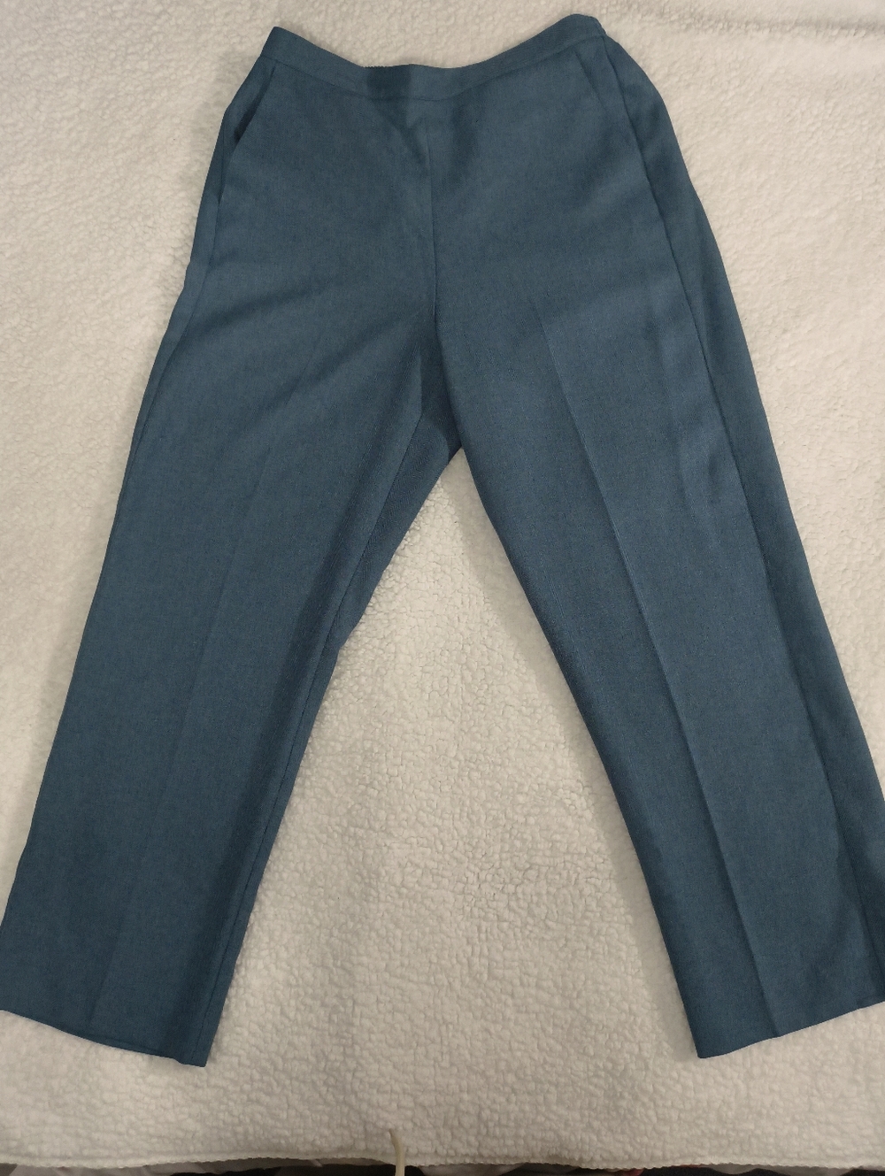 Alfred Dunner Petite Elastic-Waist Pants in Teal